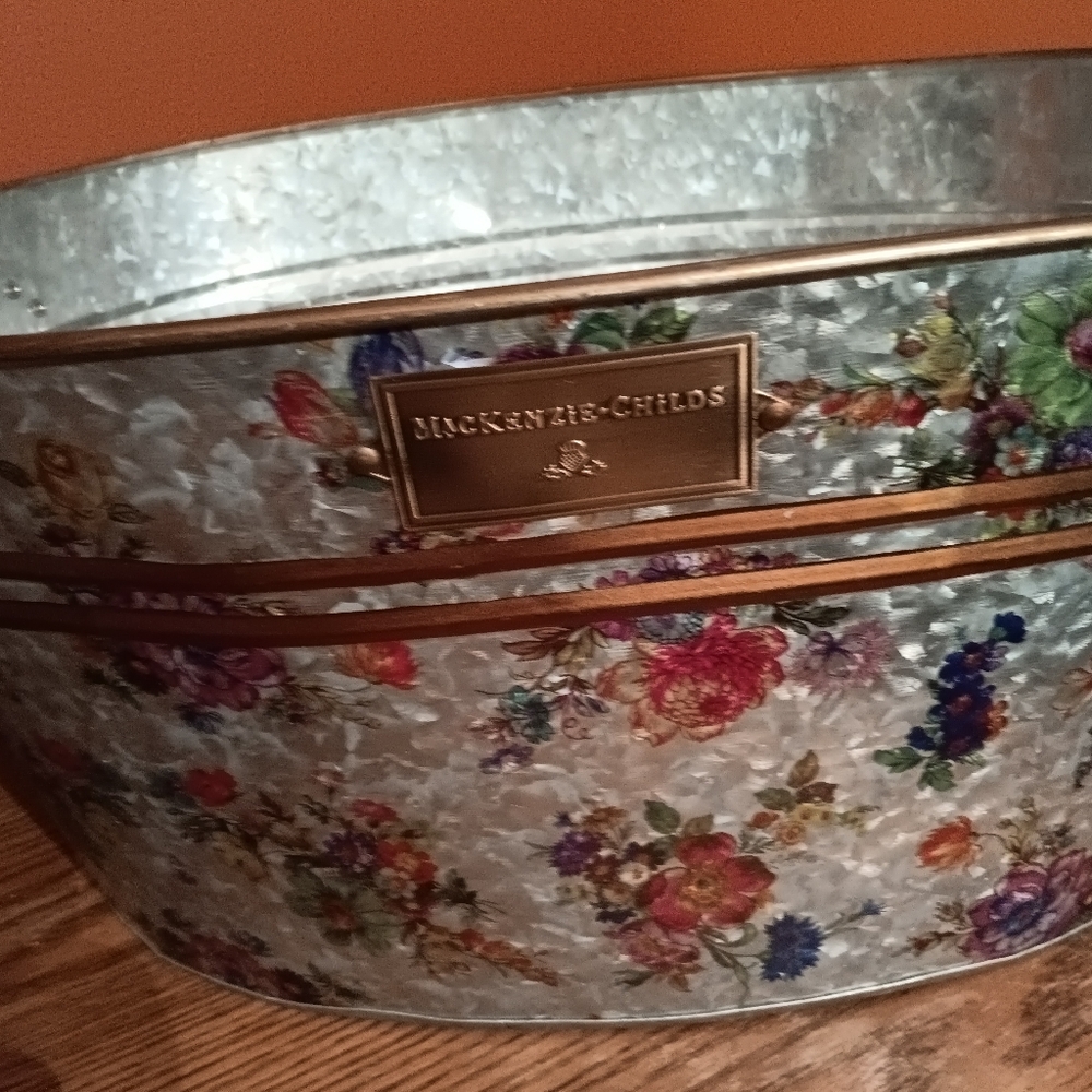 MacKenzie childs galvanized bucket